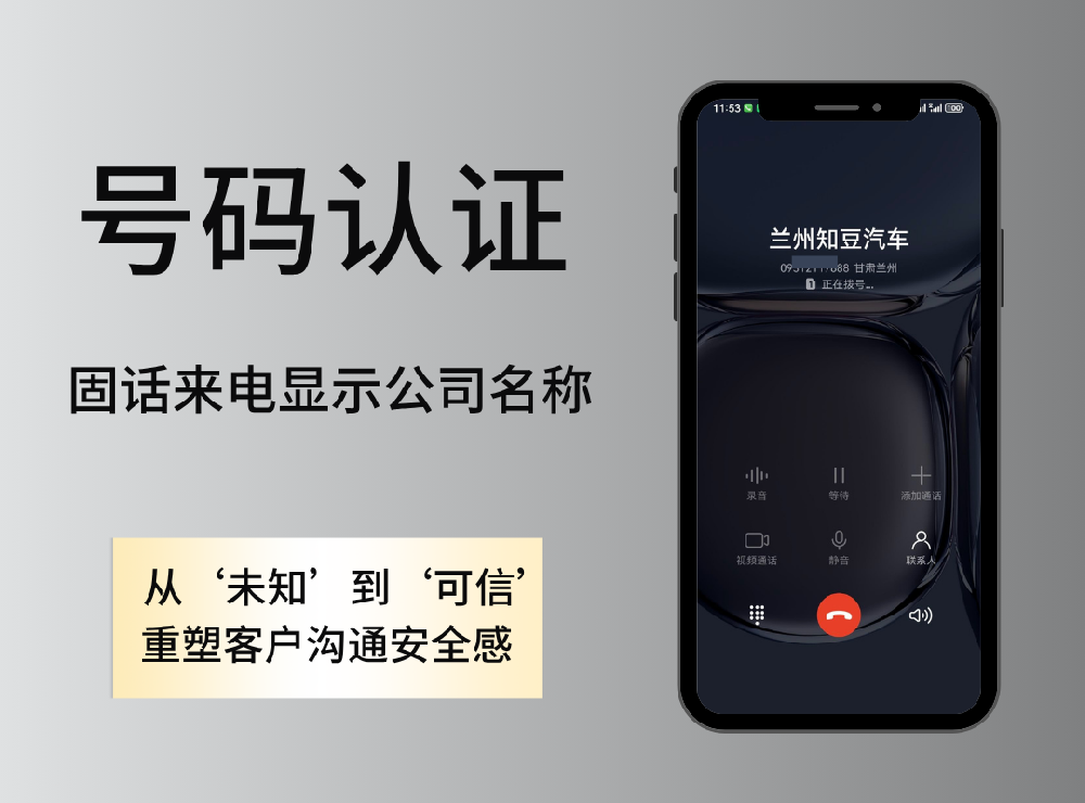 怎么把固定电话号码来电显示改成公司名字展示？